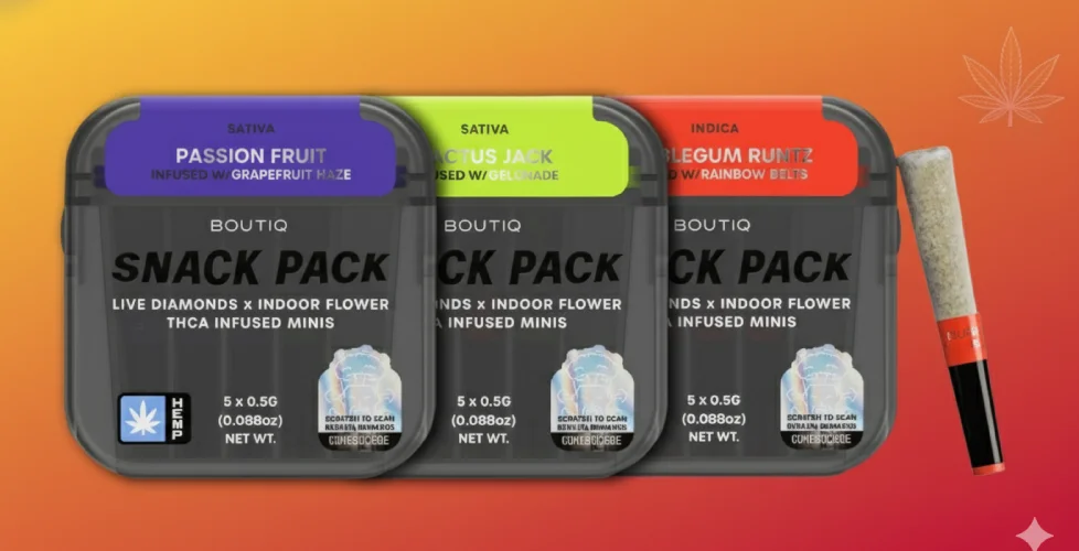Boutiq Snack Pack Live Diamonds Minis THCa | (5ct) 2.5g
