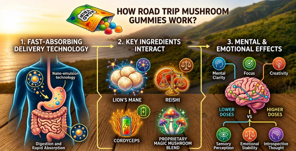 How Do Road Trip Mushroom Gummies Work
