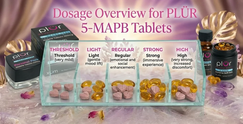 Dosage Overview for PLÜR 5-MAPB Tablets