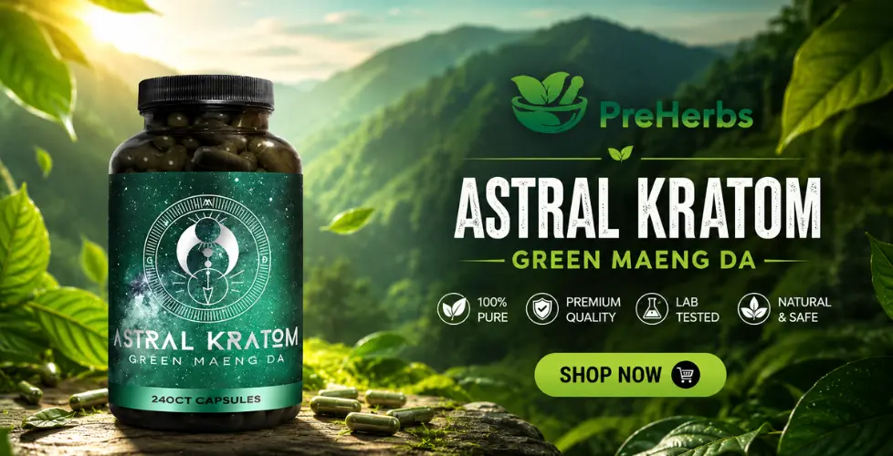 Astral Kratom Green Maeng Da Kratom Capsules (240ct)