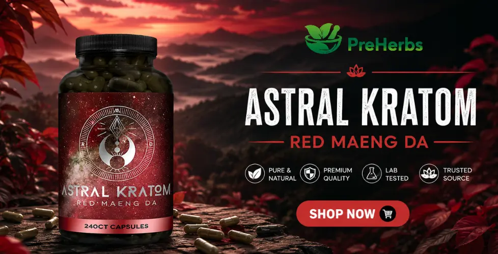 Astral Kratom Red Maeng Da Kratom Capsules (240ct)