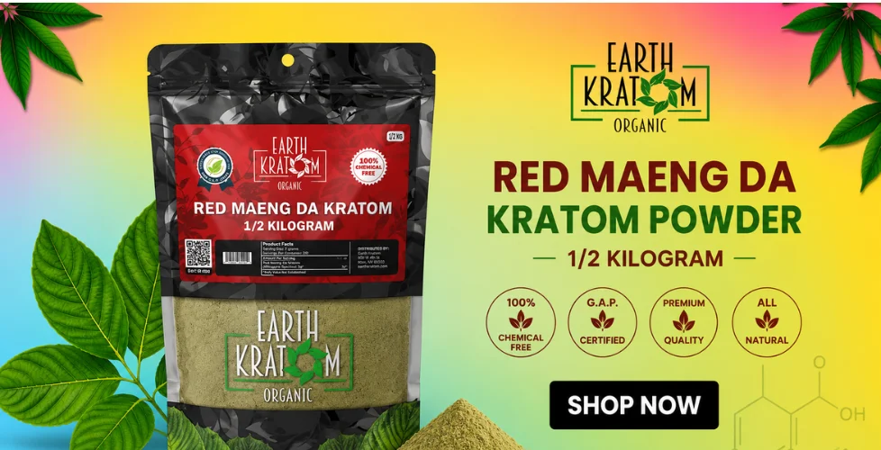 Earth Kratom Red Maeng Da Powder