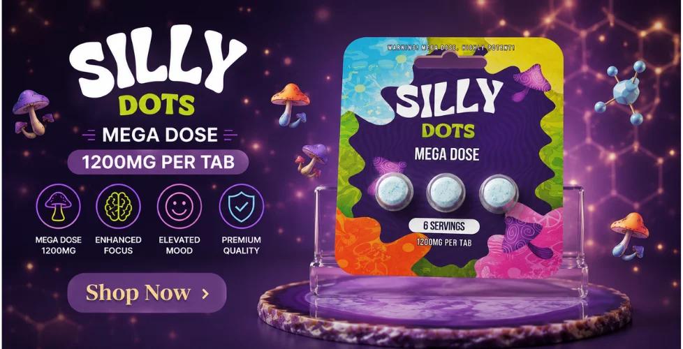 Purple Silly Dots Mega Dose Mushroom Tablets 1200mg