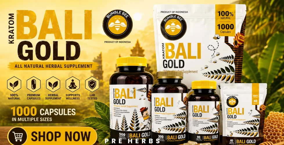 Bumble Bee Bali Gold Kratom Capsules