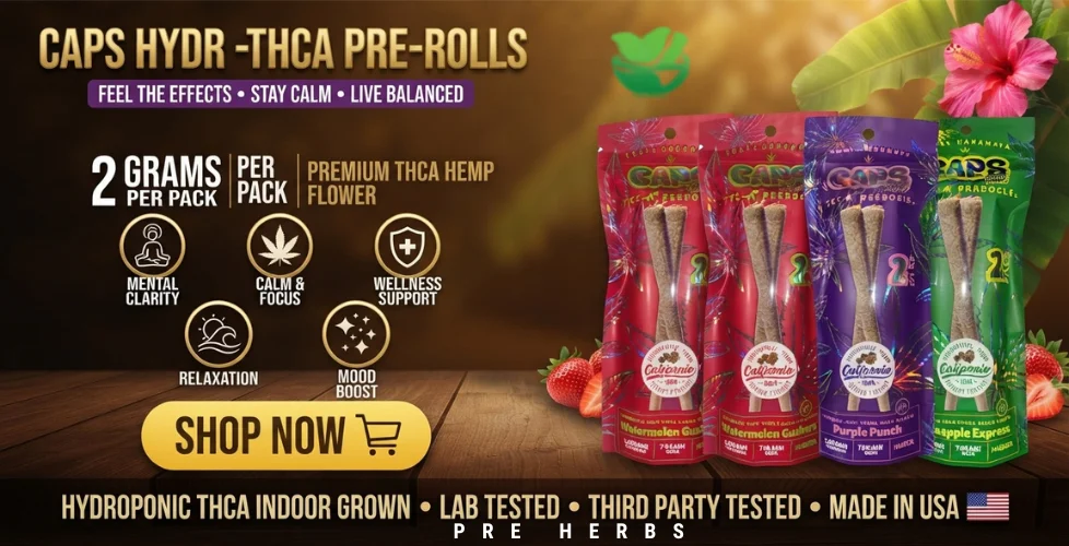 Caps By Good Morels THCa Pre-Rolls 2pk