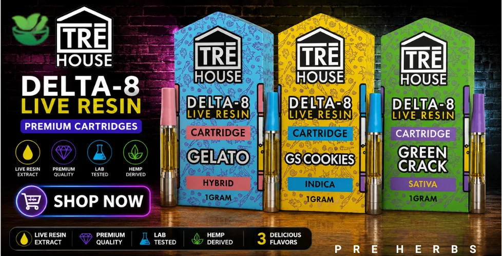 Trehouse Live Resin Delta-8 Vape Cartridge 1g