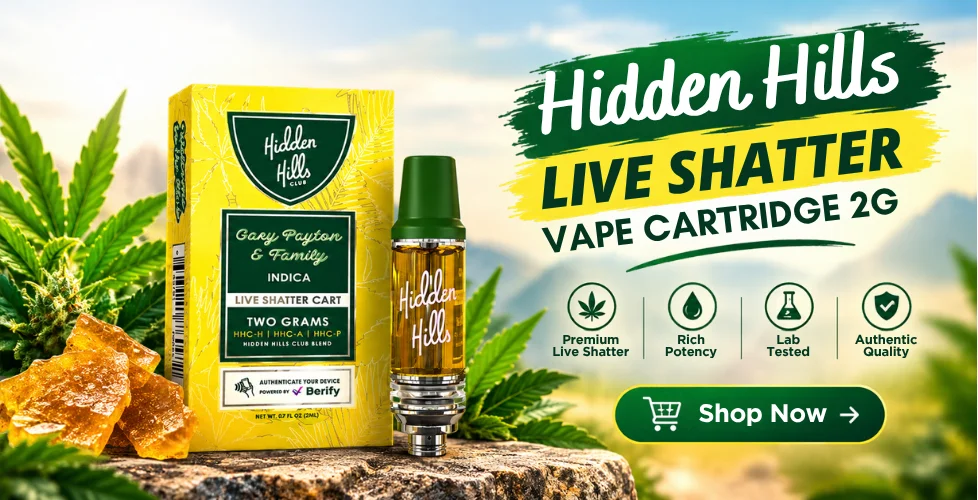 Live Shatter Vape Cartridge 2g